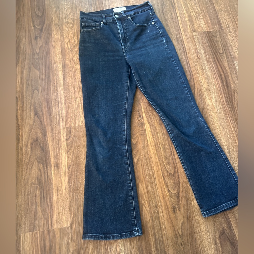 EVERLANE The Authentic Stretch Slim Bootcut Jean Dark Wash Casual Denim Size 26 - Picture 4 of 14